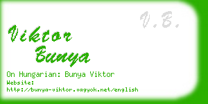 viktor bunya business card